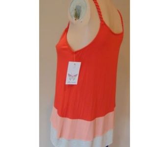 Anthropologie Twisted Rope Color Block Knit Halter